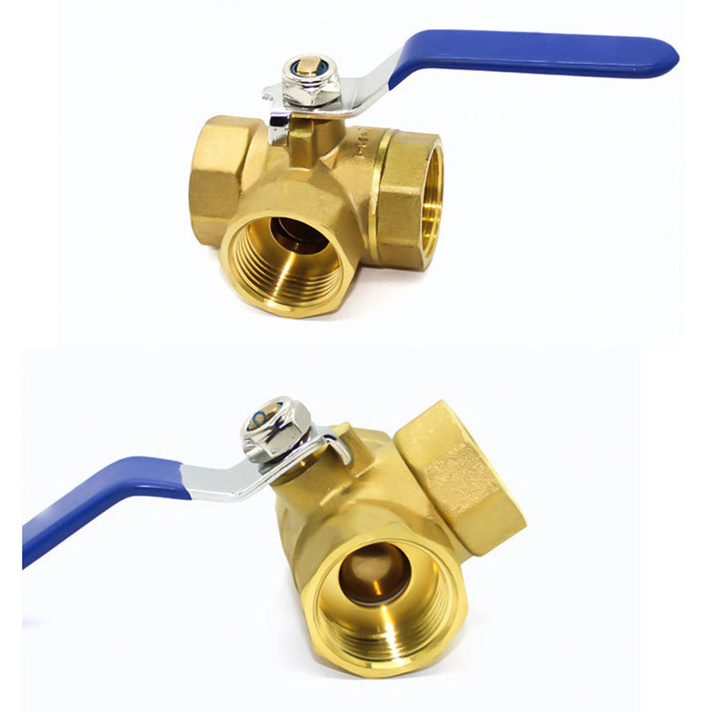 Three Way T Port Brass Ball Valve Suitable For Kitchen Water Pipe Systems-4