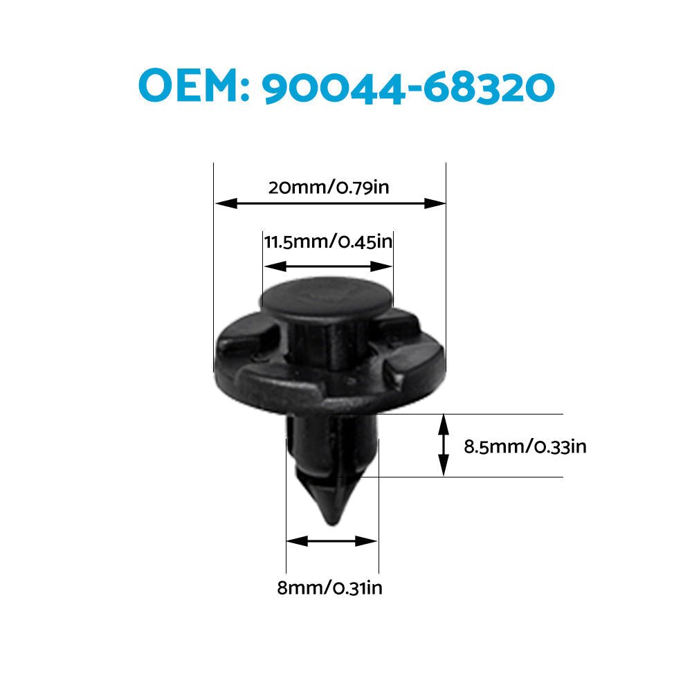 100PCS Panel Clip Lock Nut Splash Guard Push Rivet Suitable For Toyota Lexus - Frazy's Auto Parts