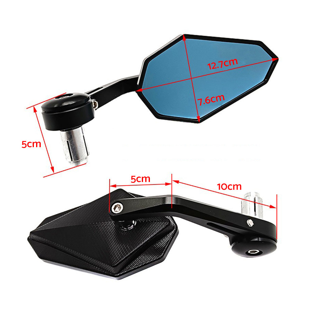 Rearview Handle Bar End Side Mirrors Suitable For Yamaha MT-07 / MT07 / FZ07 2013-2021-4