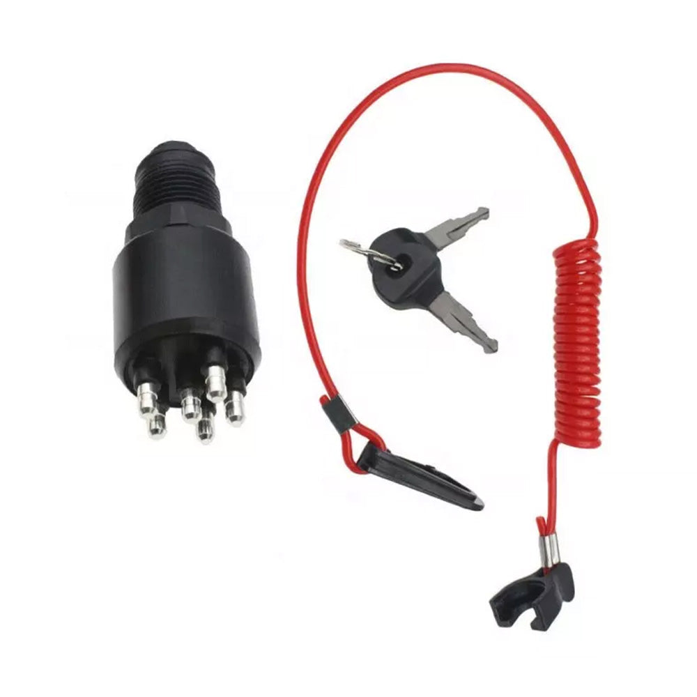 Ignition Key Switch With Safety Lanyard Suitable For Evinrude / Johnson OMC 5005801-4