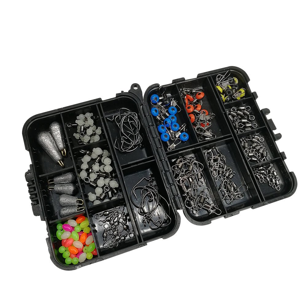 177 - Piece Professional Fishing Accessories Kit Suitable For Outdoor Use – Includes Tackle Box, Swivels, Hooks & Beads - Frazy's Auto Parts