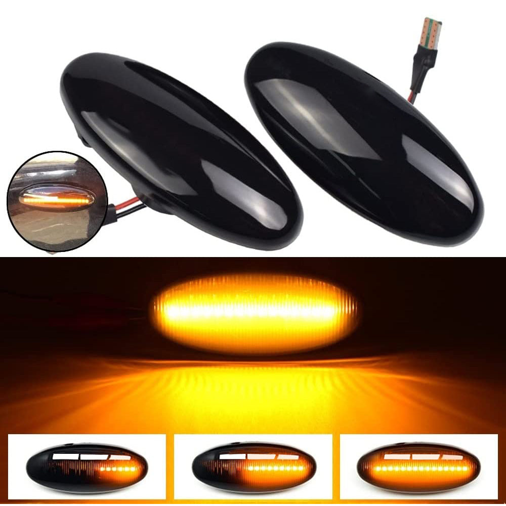 2x Dynamic Side Light Turn Signal Indicator Suitable For Nissan Navara D22 / NP300-4