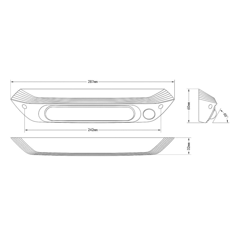 287MM DUAL LED BUG LIGHT 12/24V AWNING LIGHT AMBER/WHITE LIGHTS W/ SWITCH - Frazy's Auto Parts