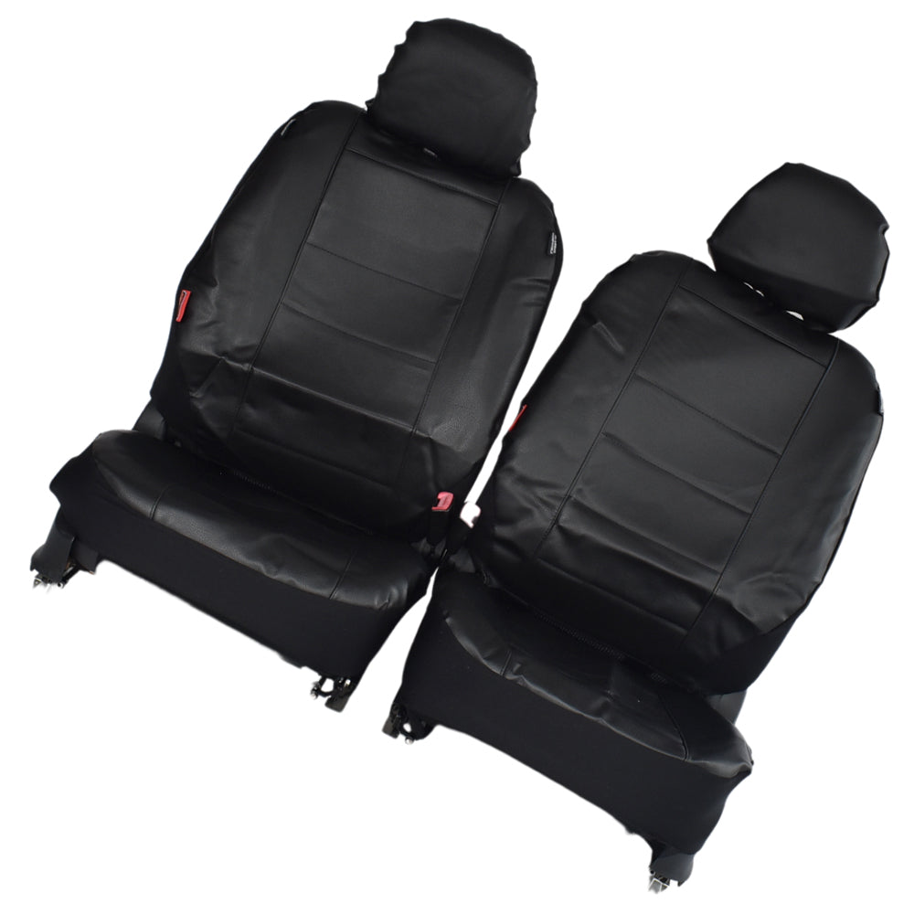 Leather Look Seat Covers Black Suitable For Mazda BT-50 Single Cab 2011-2020-2