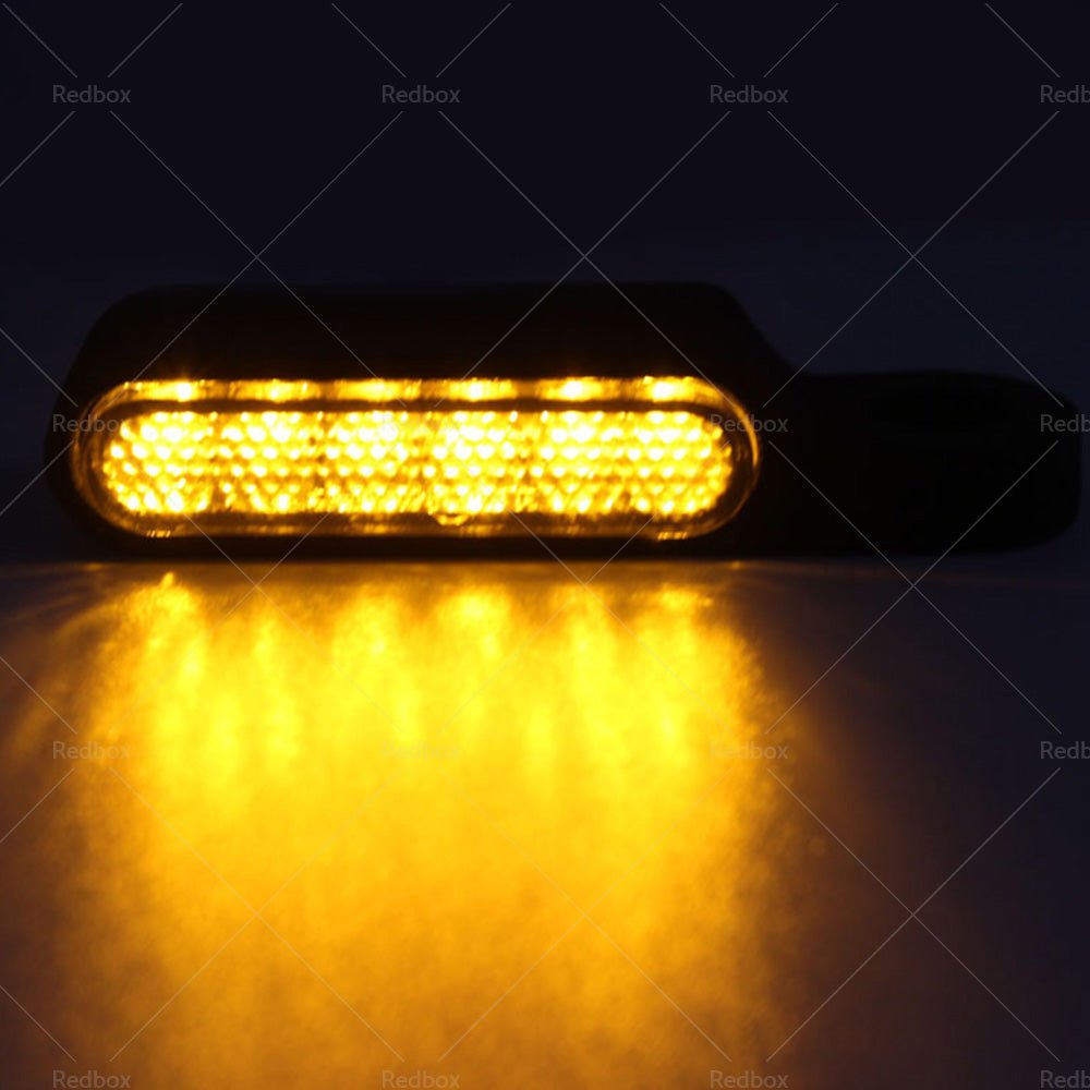 2X Black Motorcycle LED Mini Turn Signal Blinker Light Amber For Harley Davidson - Frazy's Auto Parts