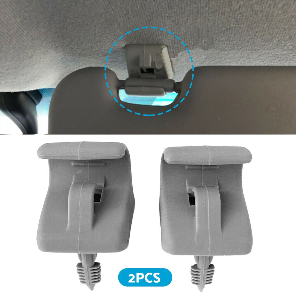 2x Sun Visor Clip Left & Right Side Suitable For Hyundai Getz 2002 - 2011 Grey 852351C300QS - Frazy's Auto Parts
