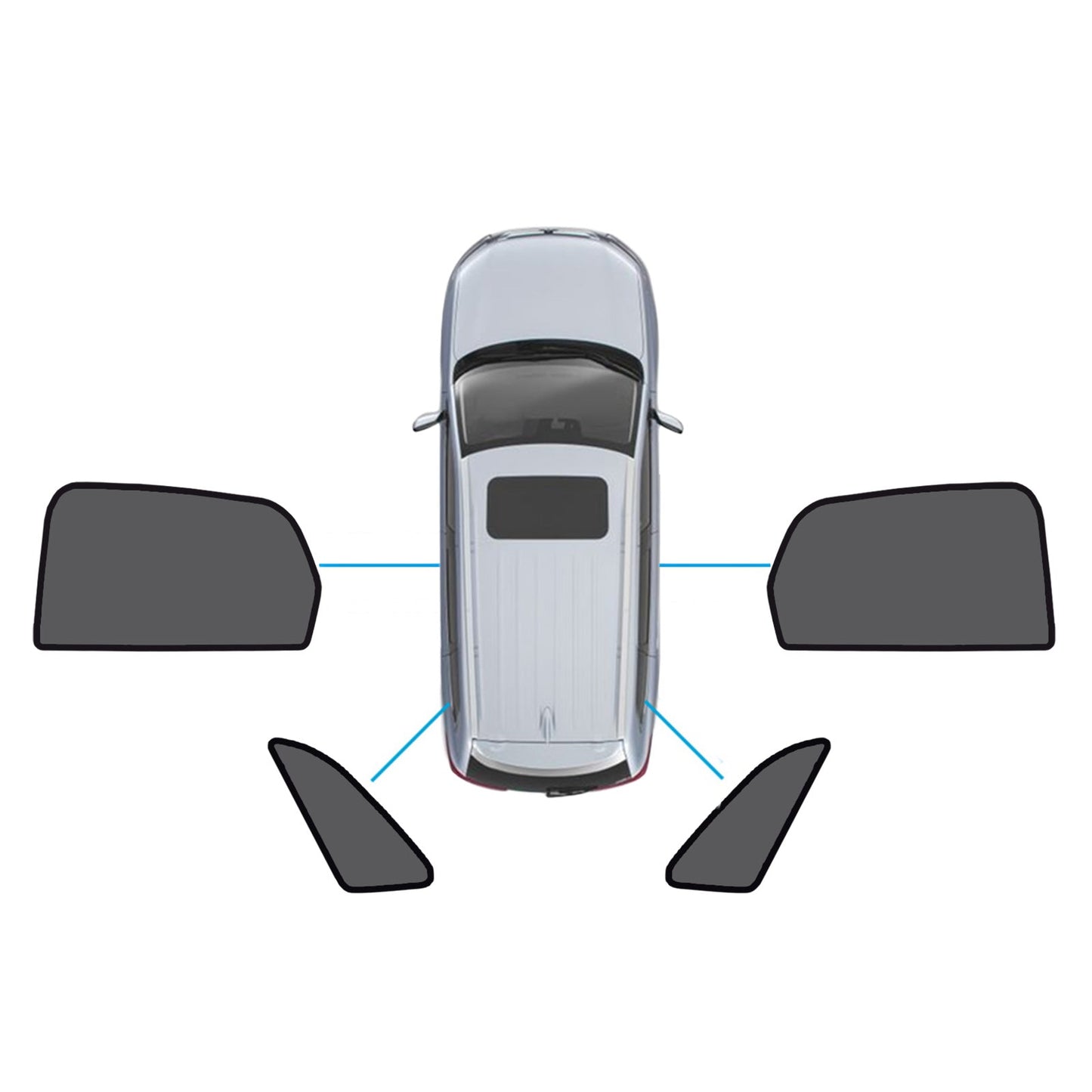 Magnetic Mesh Sun Blind Shades Suitable For Audi Q3 RS Q3 2019-2025-5