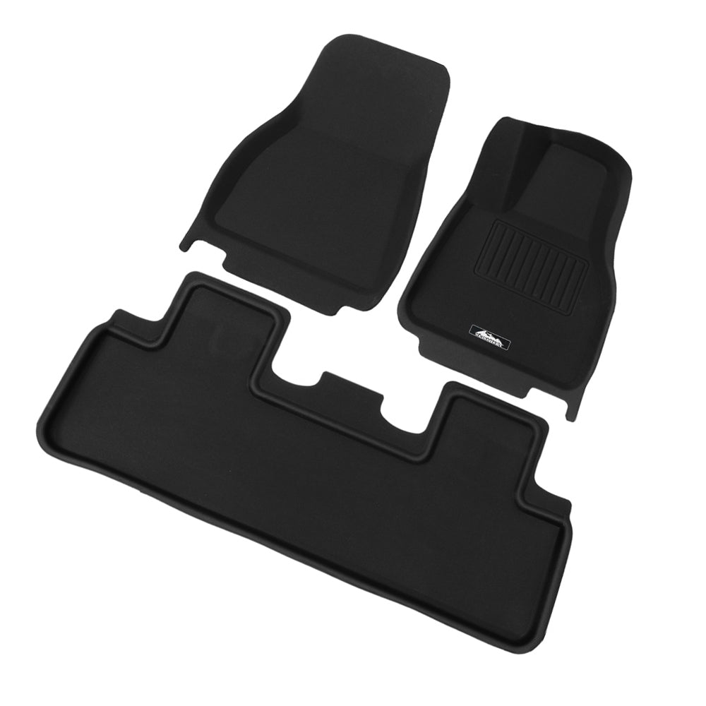 RHD Front & Rear Rubber Floor Mats Set Suitable For Tesla Model Y 2021-2024-2