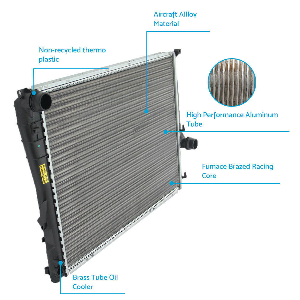 Radiator Suitable For BMW 3 Series E46 318i 320i 323i 325i Automatic & Manual 1998-2005-4
