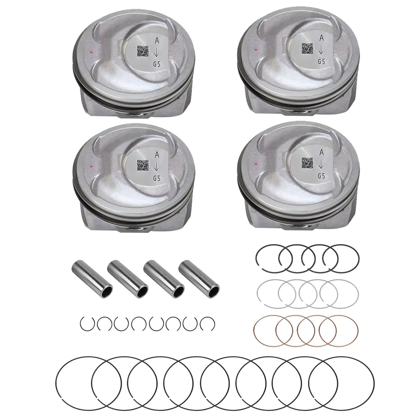Engine Piston with Rings Kit Suitable For Kia Sorento / Optima / Hyundai Sonata 2.4L-1