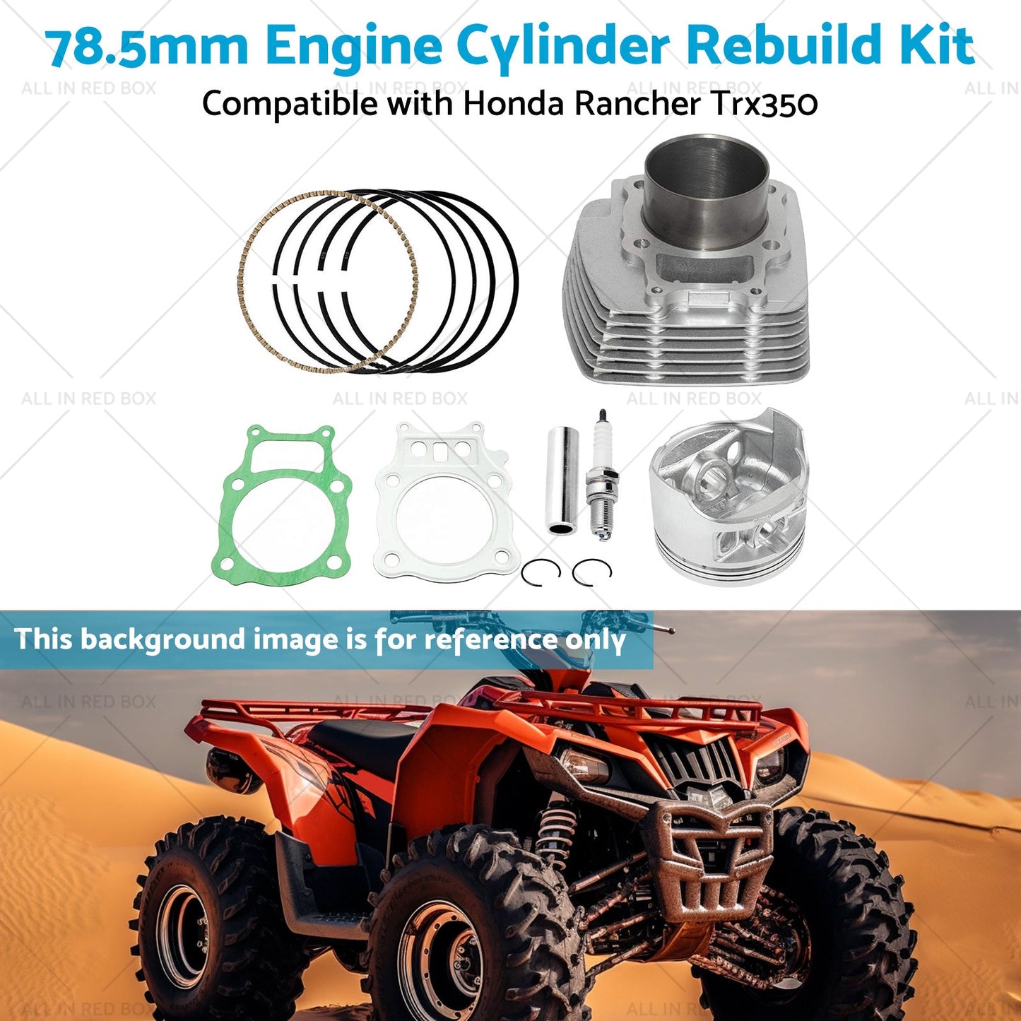 78.5mm Engine Cylinder Rebuild Kit Suitable For Honda TRX350 Rancher 2000-2006-4