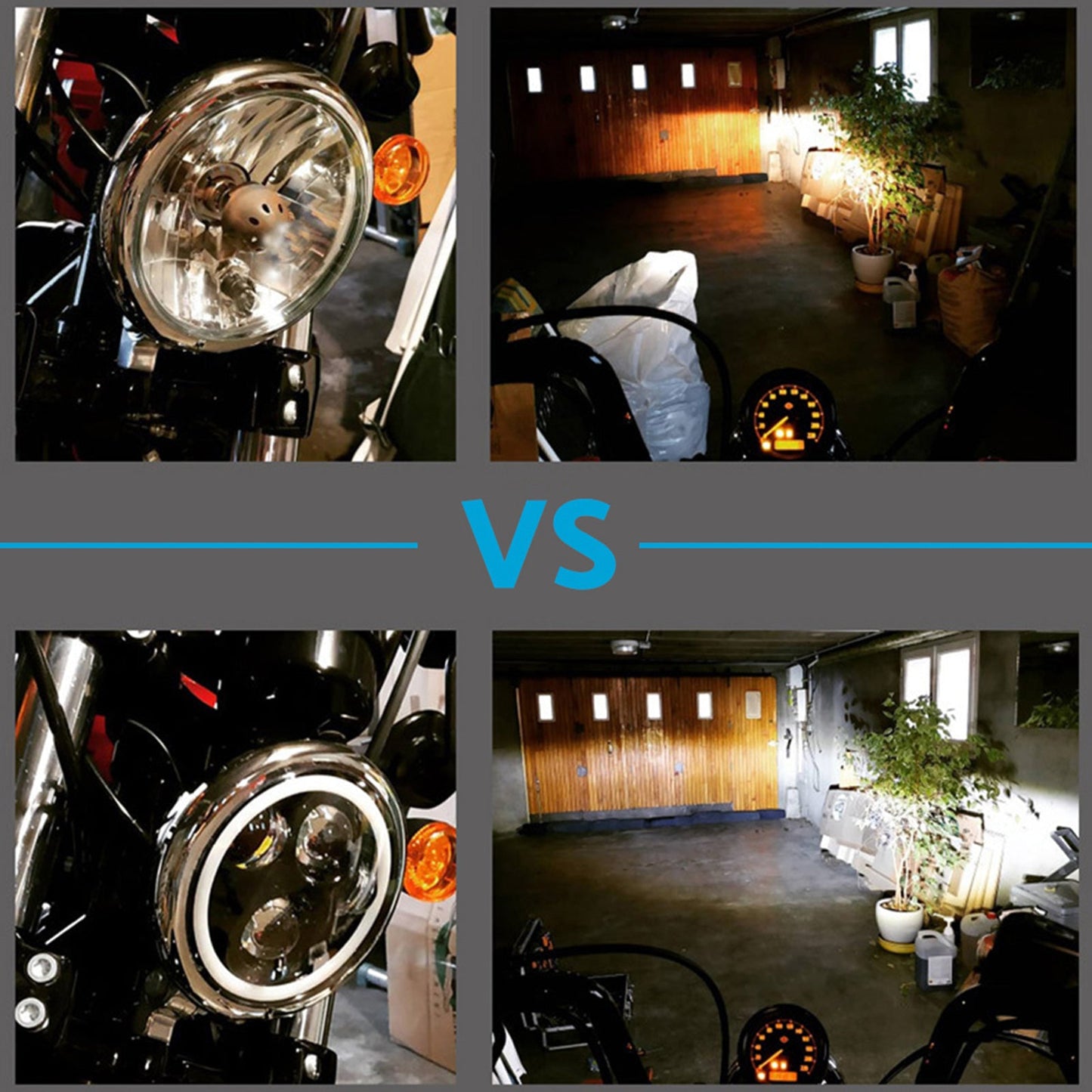 LED Motorcycle Headlight Suitable For Harley Davidson Street XG500 / Softail / Dyna-4