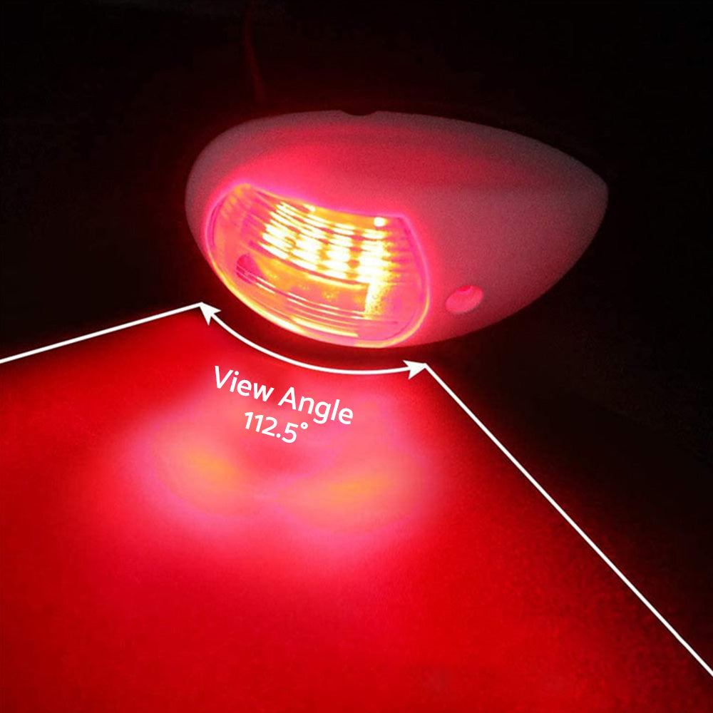 Pair Red and Green 8LED Navigation Lights Marine Bow Light Lamp for Boat Pontoon-4