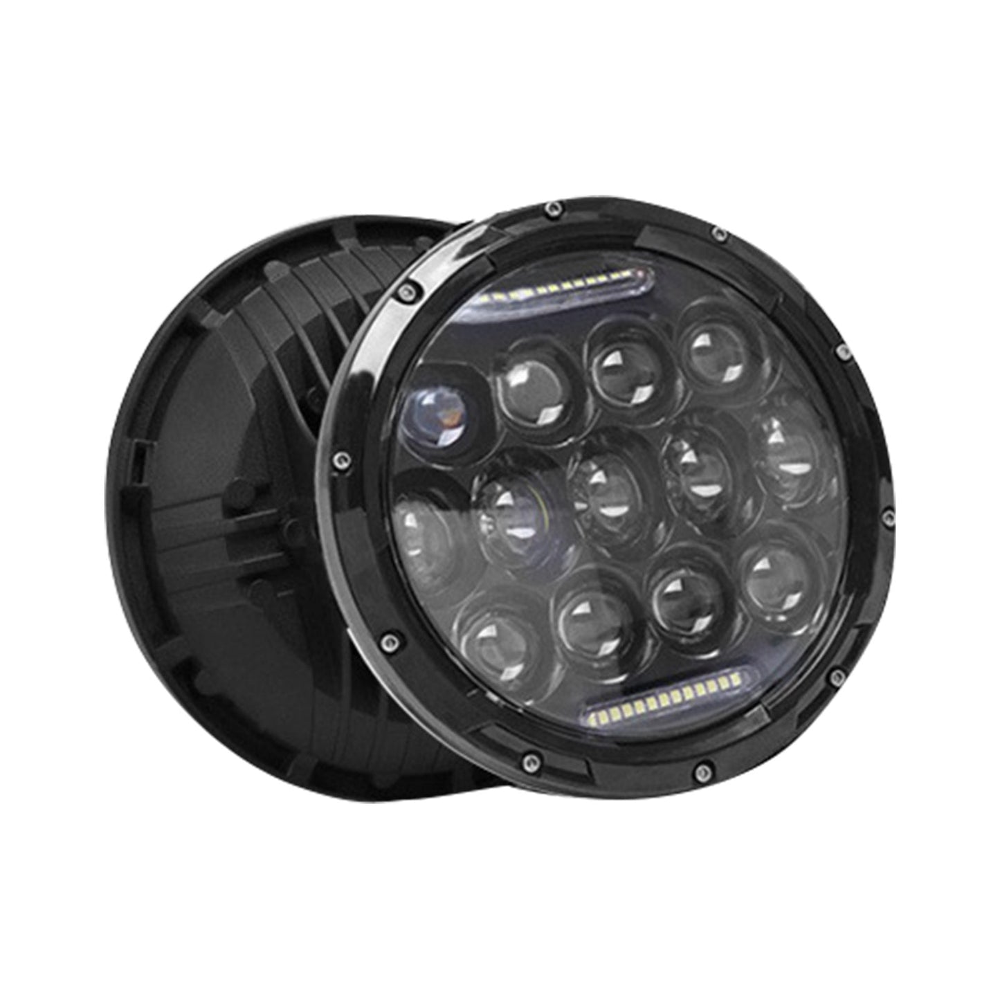 Pair of 7-Inch Round LED Headlights Hi/Lo DRL Beam Sealed Headlamps Suitable For Nissan Patrol-4