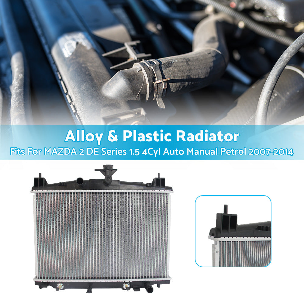 RADIATOR for MAZDA 2 DE Series 1. 5 4Cyl Auto Manual Petrol 2007-2014-4