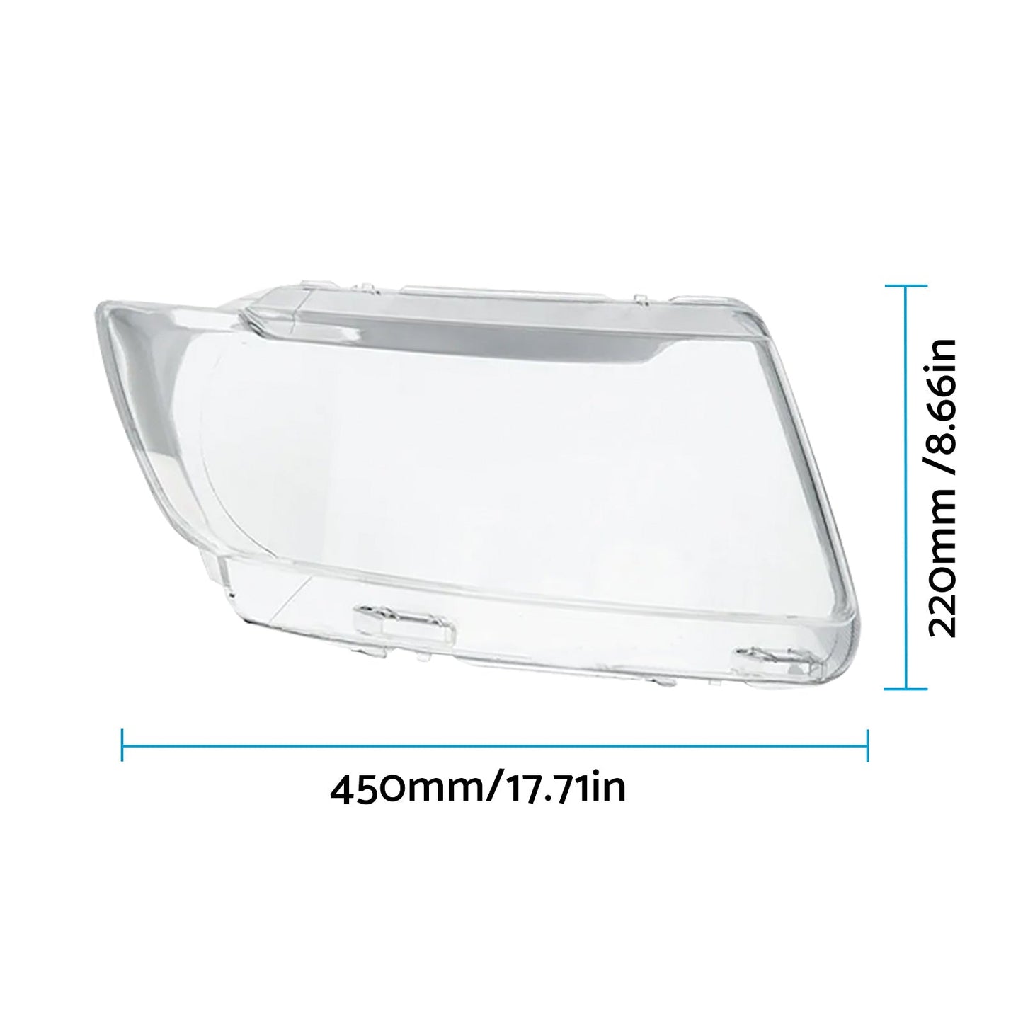 Pair of Left & Right Headlight Lens Covers Replacement Suitable For Jeep Grand Cherokee 2011-2013-4