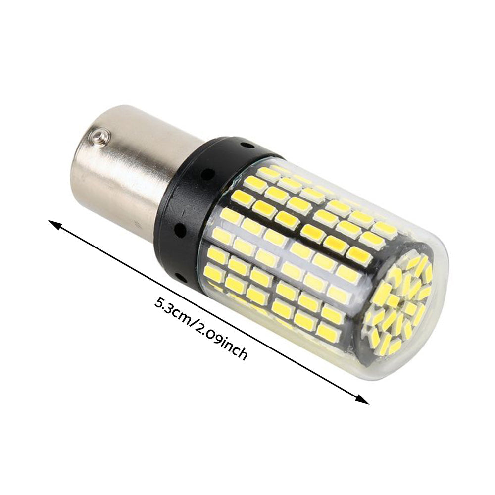 2X P21 or 5W BAY15D 1157 144SMD White LED Canbus Stop Tail Brake Light Bulbs-4