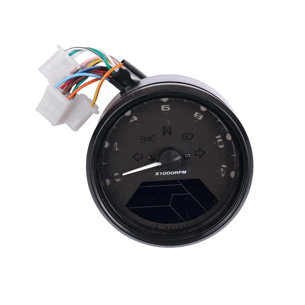 Universal Digital Motorcycle Odometer Speedometer Tachometer Gauge LCD Backlight-4