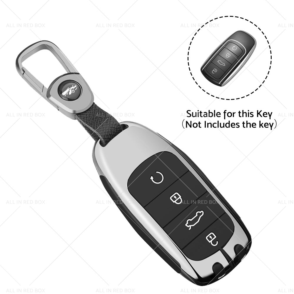 Zinc Alloy Remote Key Fob Case Cover Shell Black Suitable For Chery Omoda 5-4