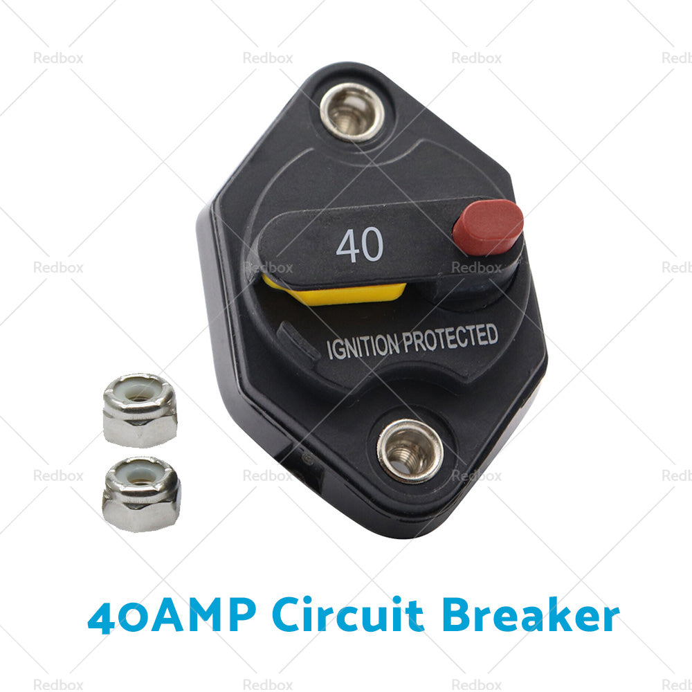 15/20/25/30/40/50A AMP Circuit Breaker Waterproof 12V 32V DC Manual Reset-9