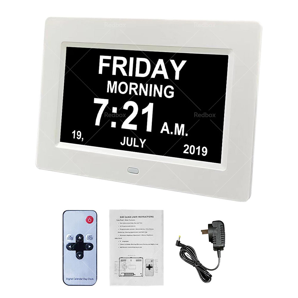 7 LED Large Digital Day Clock Calendar Dementia Date Week Month Year Time Wall-6