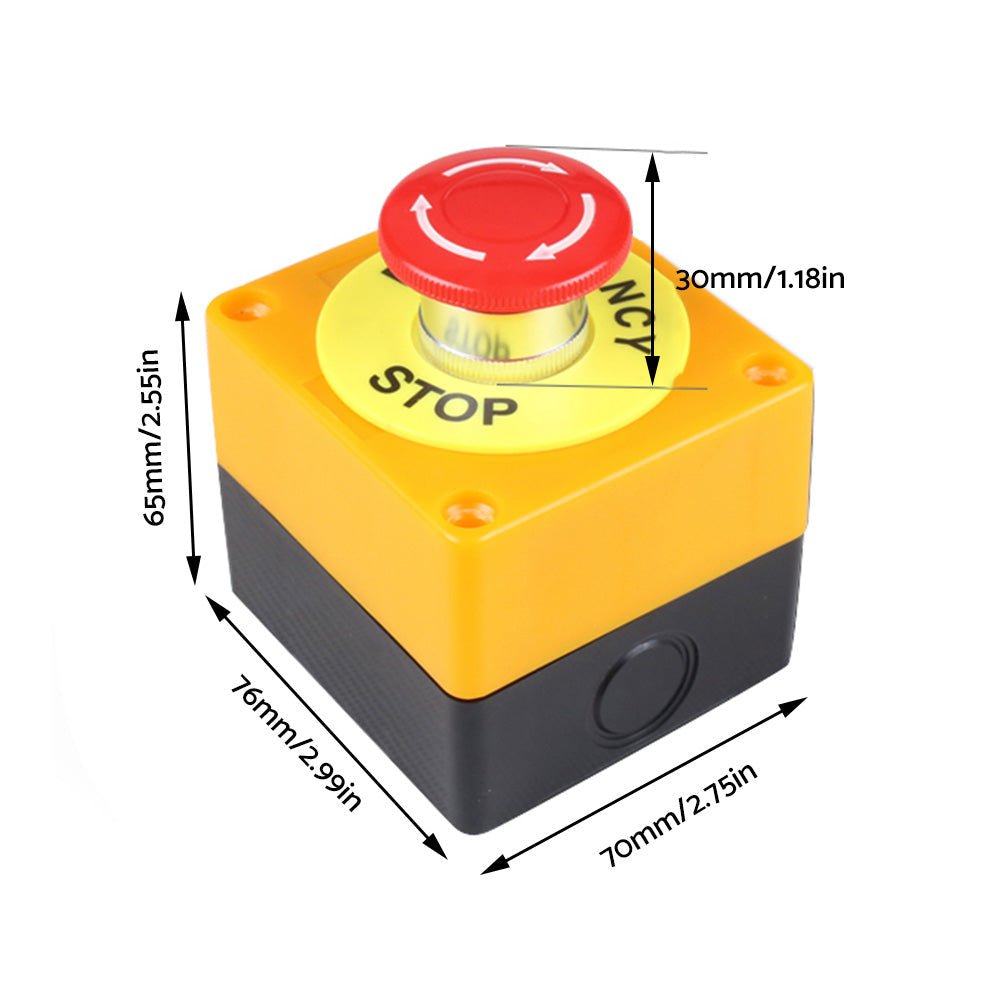 Emergency Stop Shut Off Push Buttons Switch 1NO 1NC e - stop Push Button AU - Frazy's Auto Parts