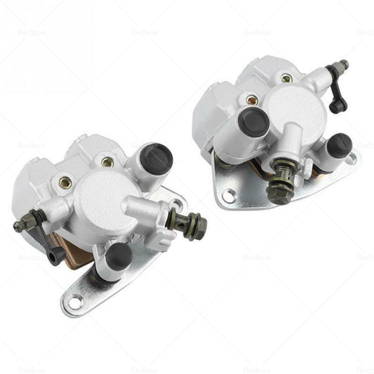Front LeftRight BRAKE CALIPER with Brake Pads Set Fit For YAMAHA KODIAK 400 450 - Frazy's Auto Parts