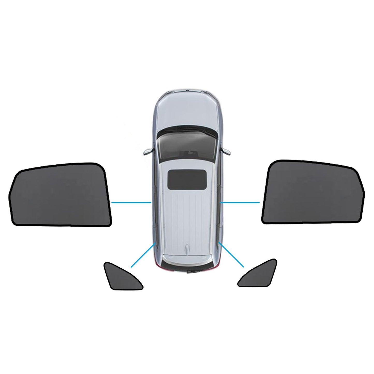 Magnetic Mesh Sun Blind Shades Suitable for Audi Q5 8R 2009–2016 On Front Rear - Frazy's Auto Parts