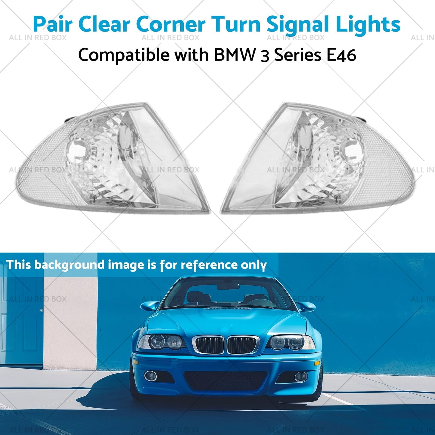 Pair Clear Corner Turn Signal Lights Suitable for BMW E46 98 - 01 3 Series - Frazy's Auto Parts