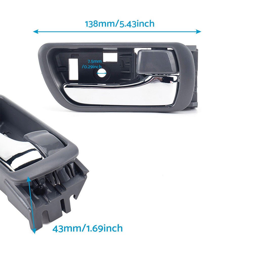 Pair LH & RH Inner Door Handle Chrome Suitable For Toyota Camry CV36 2002 - 2006 Front or Rear - Frazy's Auto Parts