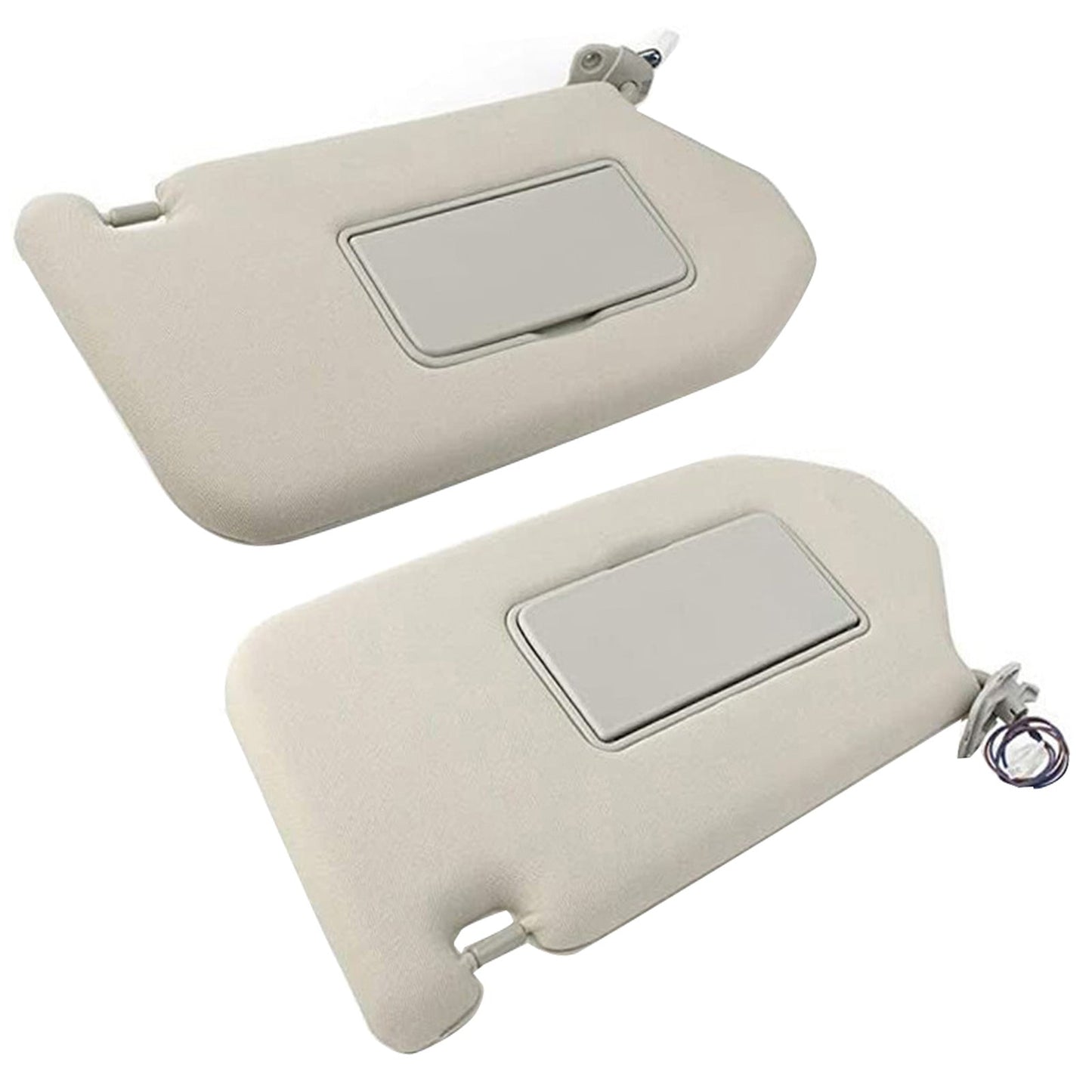 RH&LH Grey Sun Visor W/Mirror Suitable for Nissan Pathfinder Infiniti QX60 JX35 - Frazy's Auto Parts