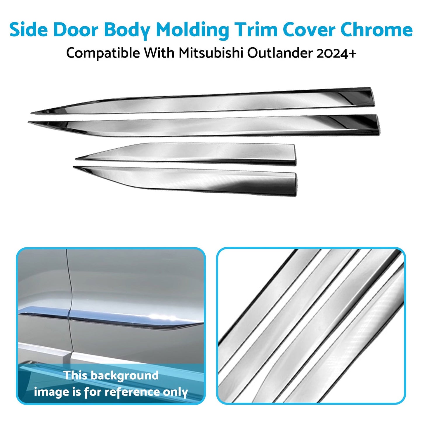 Side Door Body Molding Trim Cover Chrome Suitable For Mitsubishi Outlander 2024+ - Frazy's Auto Parts