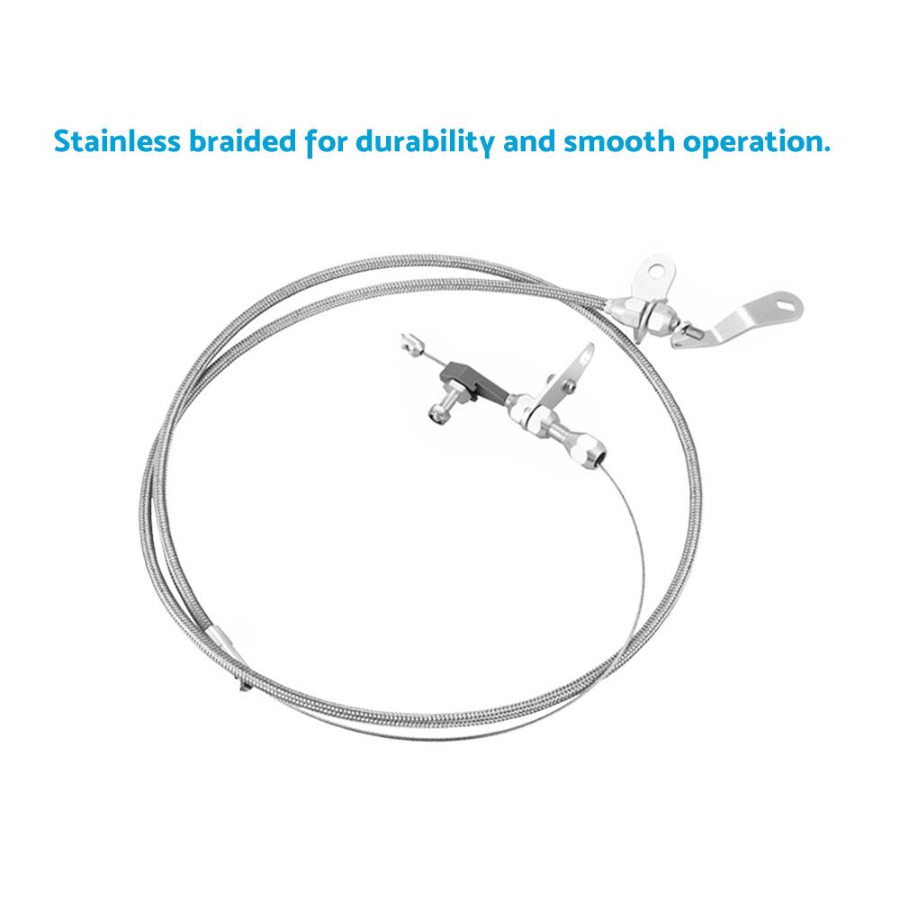Stainless Kickdown Cable Suitable For Ford C4 Transmission C - 4 Detent - Frazy's Auto Parts