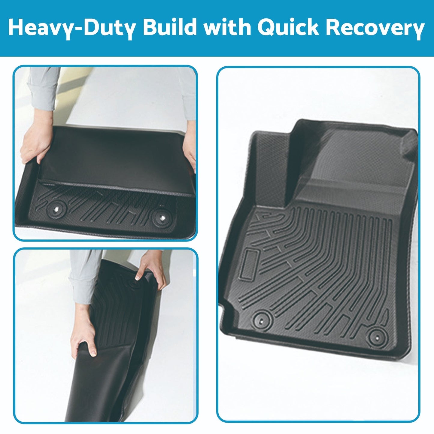 TPE 3D Moulded Floor Mats Suitable For BYD Shark 6 2024+ All - Weather Liners - Frazy's Auto Parts