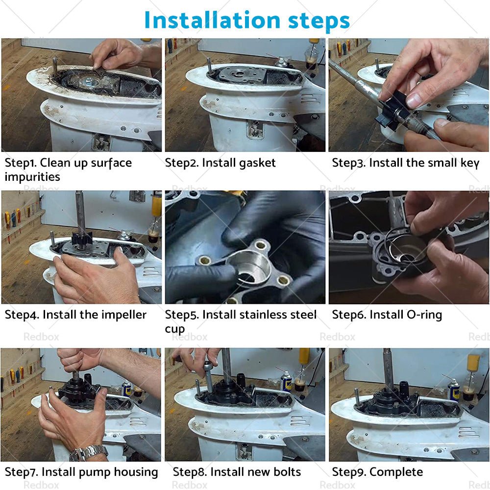 Water Pump Impeller Kit For 20hp 25hp 30hp 35hp Johnson Evinrude outboard 393630 - Frazy's Auto Parts