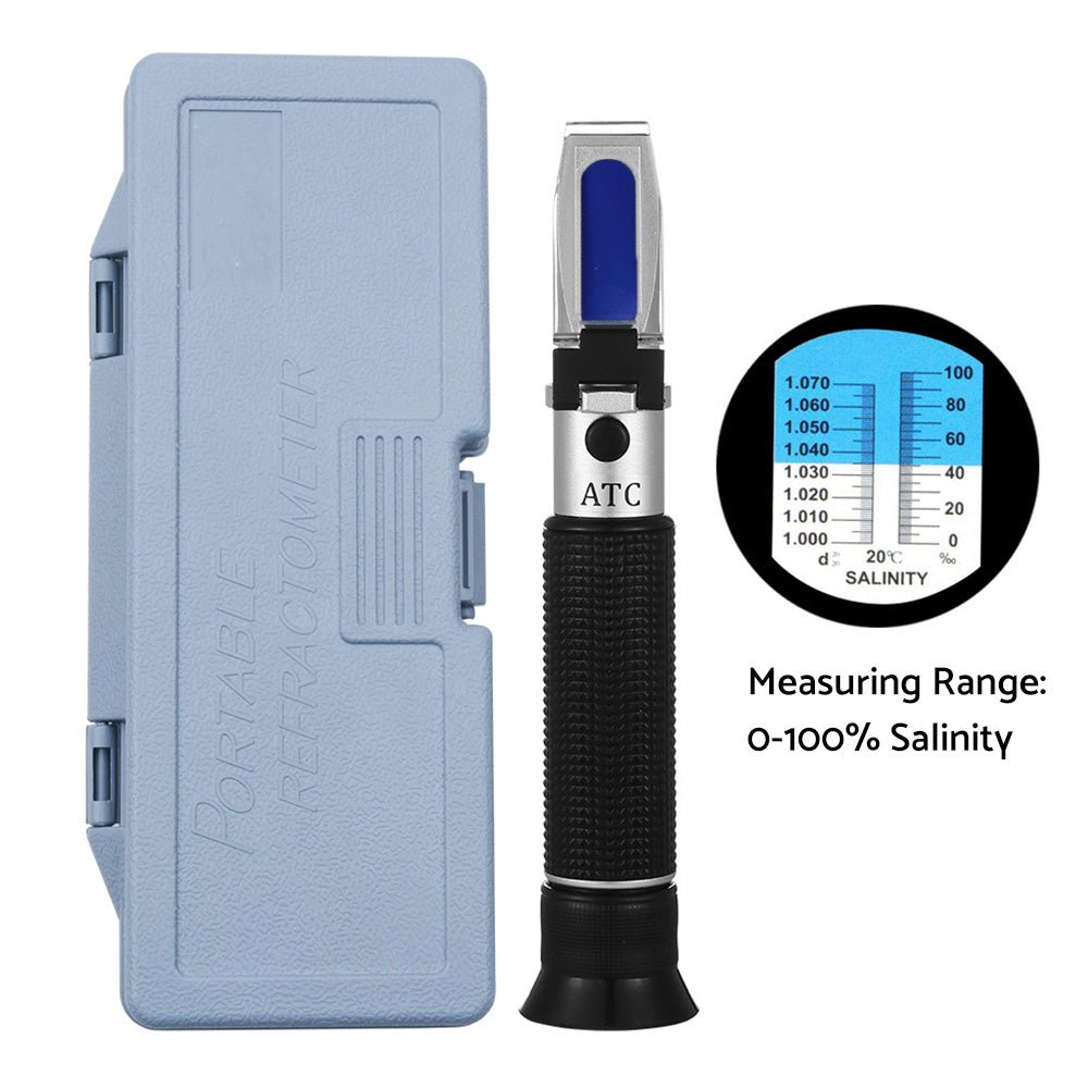 0 - 100percent Salinity Refractometer Meter Aquarium Sea Salt Water Tester for Aquarium - Frazy's Auto Parts