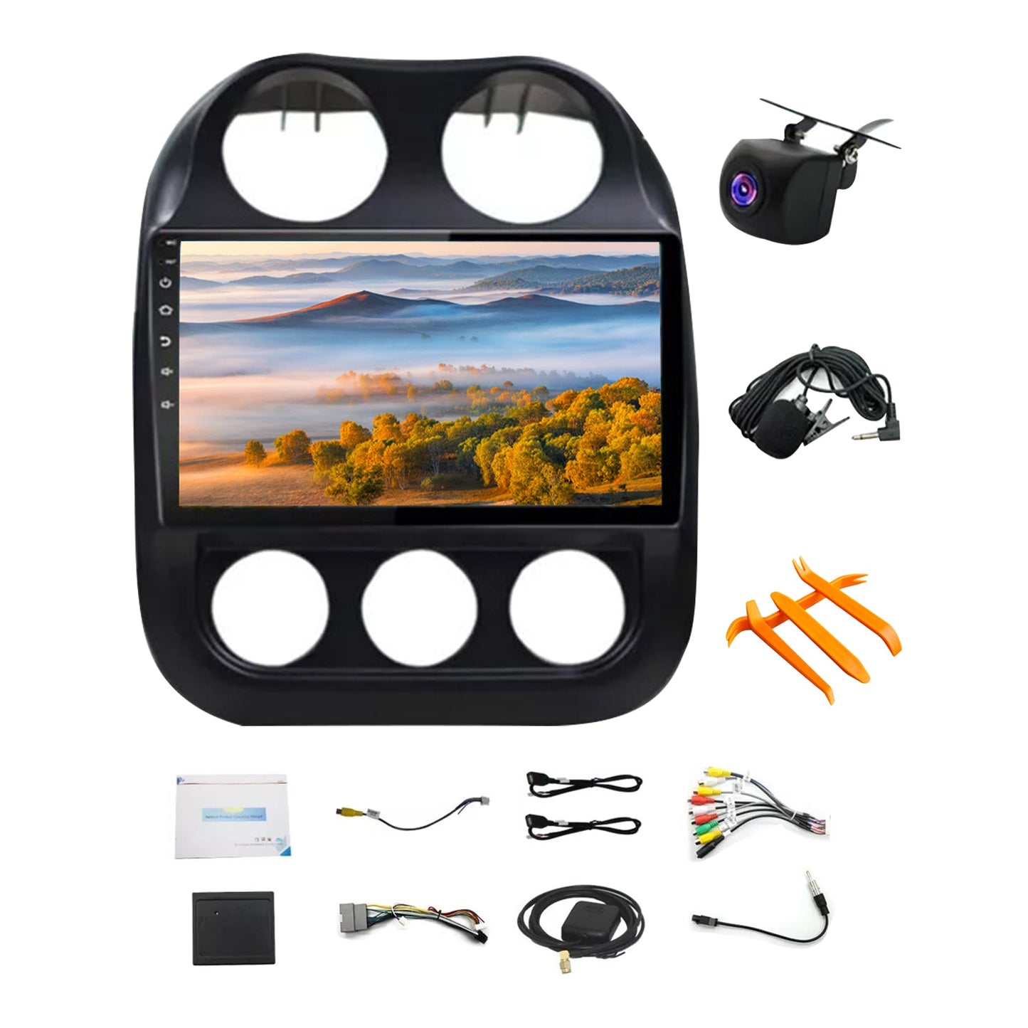 Carplay 10in Car Stereo Radio Suitable For Jeep Compass 09-16 Apple Carplay Android 13-0