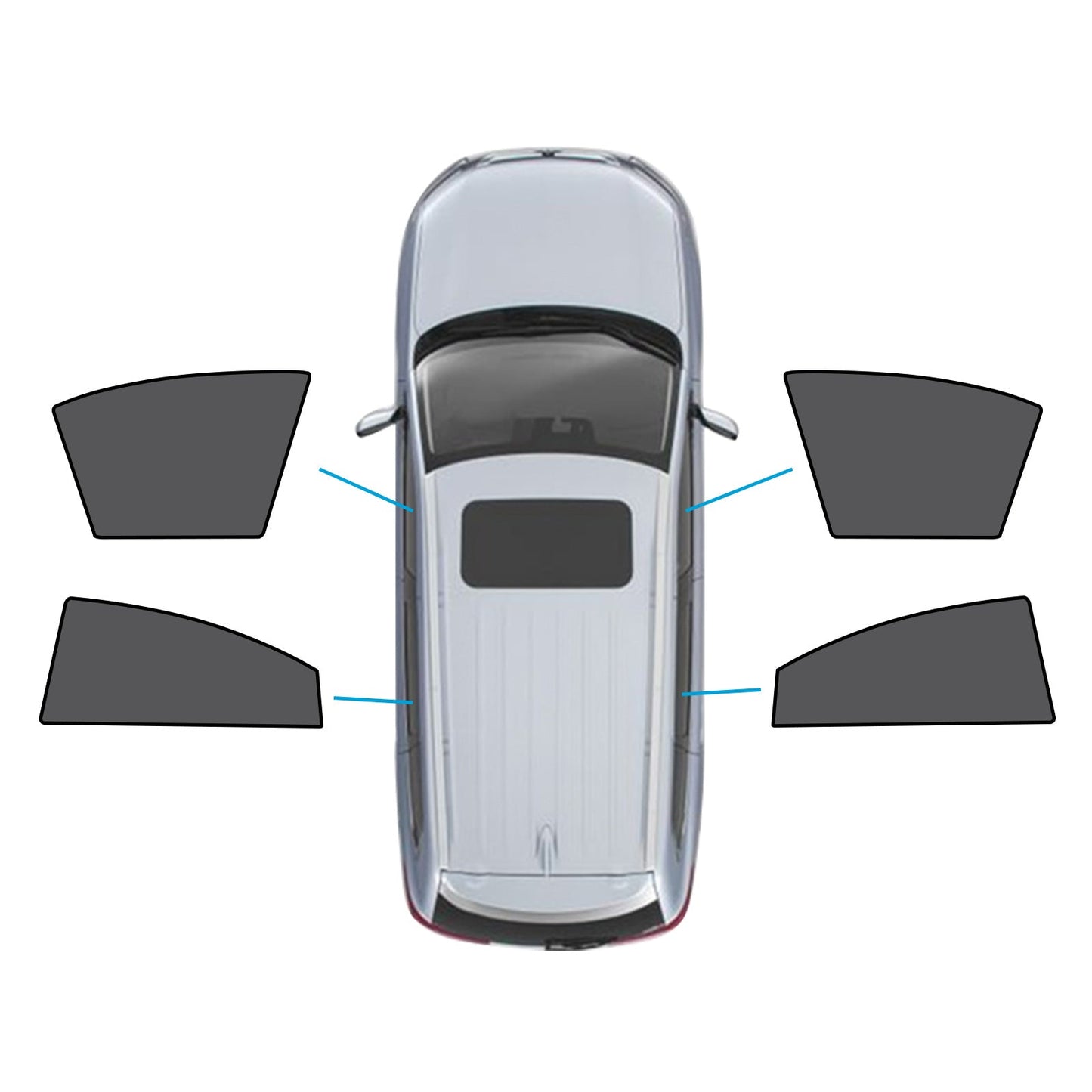 2x Car Window Shades Suitable For Mazda 6 GH 2nd Gen Liftback 2007-2012 UV Protection-2
