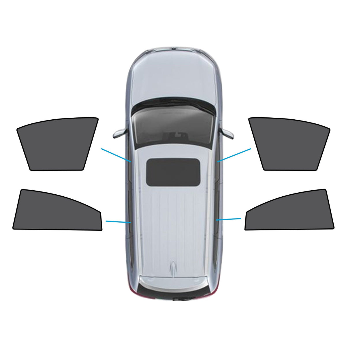 2x Car Window Shades Suitable For Mazda 6 GH 2nd Gen Liftback 2007-2012 UV Protection-2