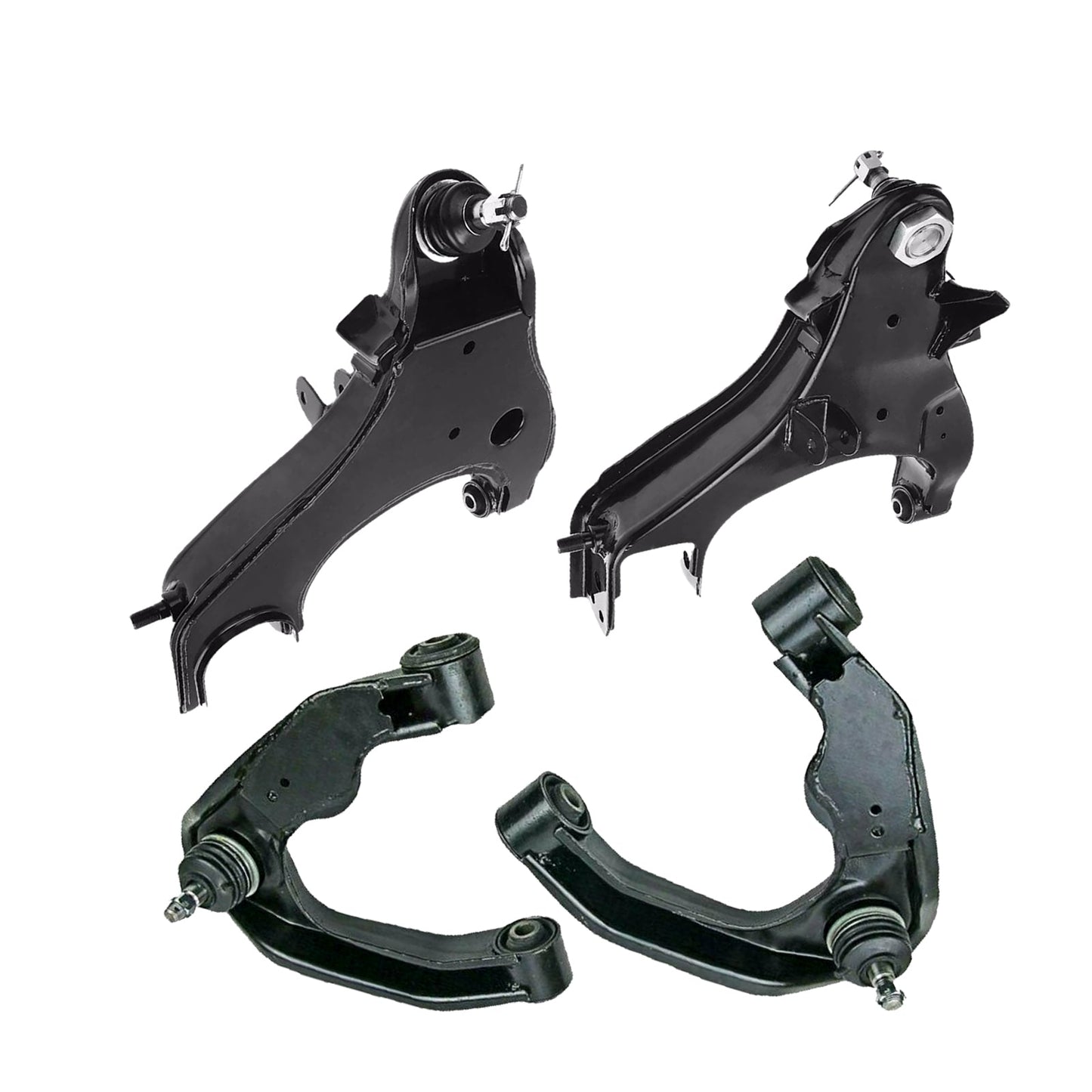 Front Upper & Lower Control Arms 2x Suitable For Nissan Navara D22 4WD 1997-2015-2