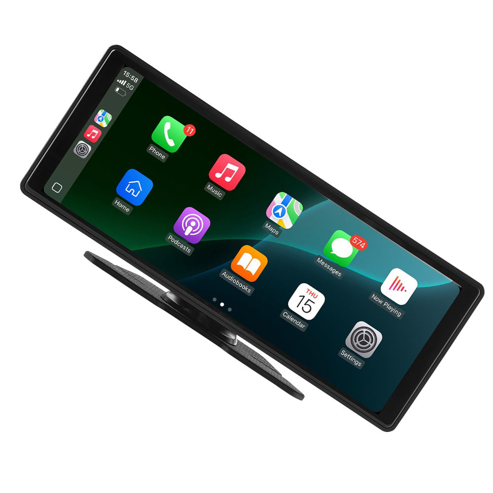 10" Car Stereo Touchscreen With CarPlay Android Auto + DVR Front Rear Camera-0