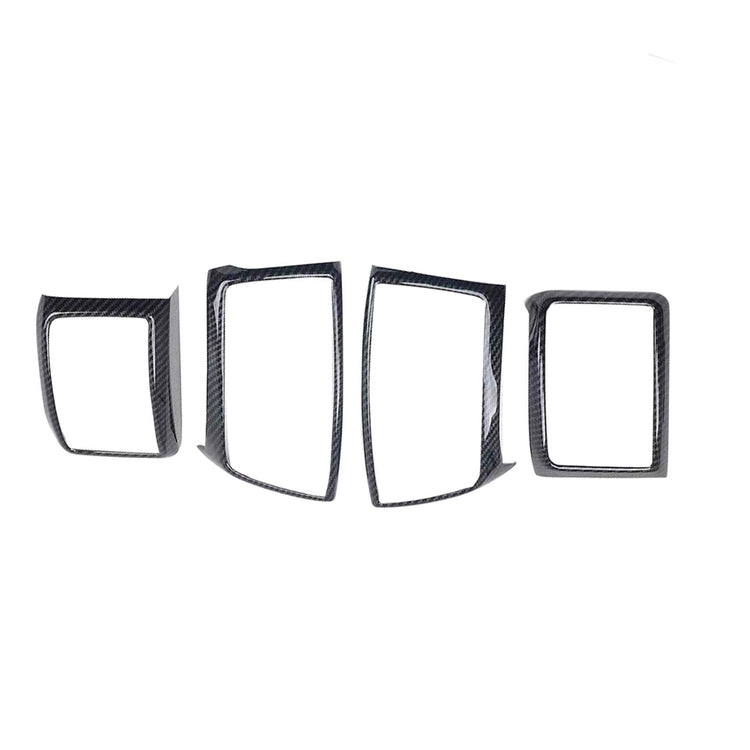 4x Carbon Fiber Color Air Outlet Frame Cover Trim Suitable For Ford Ranger 2015-2022-1