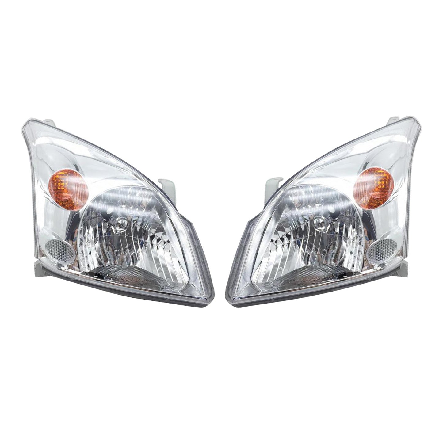 Chrome Headlight Pair Suitable For Toyota Landcruiser Prado 120 Series 2002-2009-0