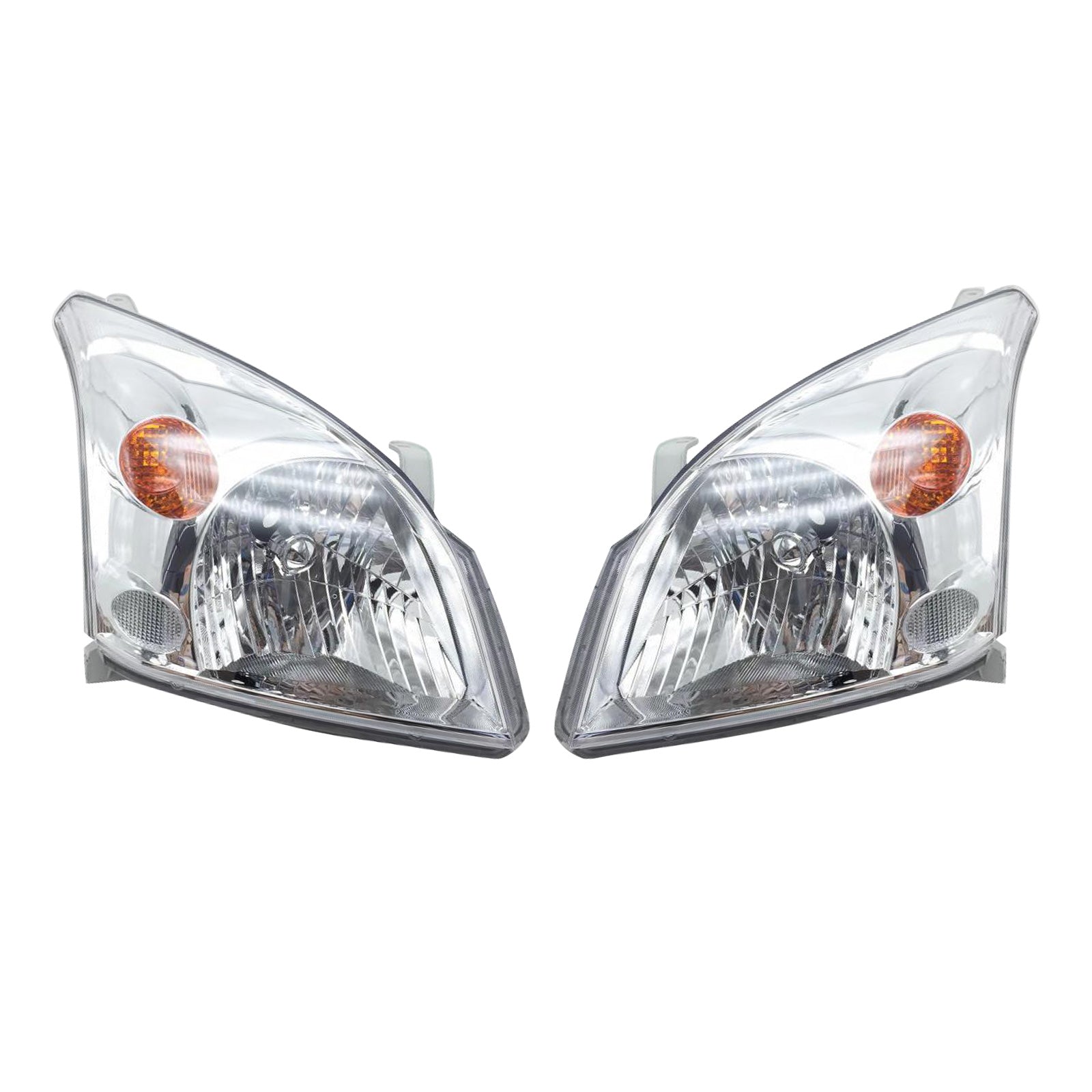 Chrome Headlight Pair Suitable For Toyota Landcruiser Prado 120 Series 2002-2009-0