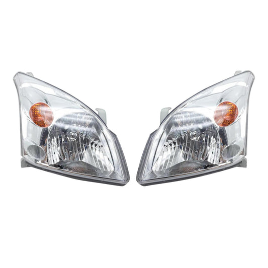 Chrome Headlight Pair Suitable For Toyota Landcruiser Prado 120 Series 2002-2009-0