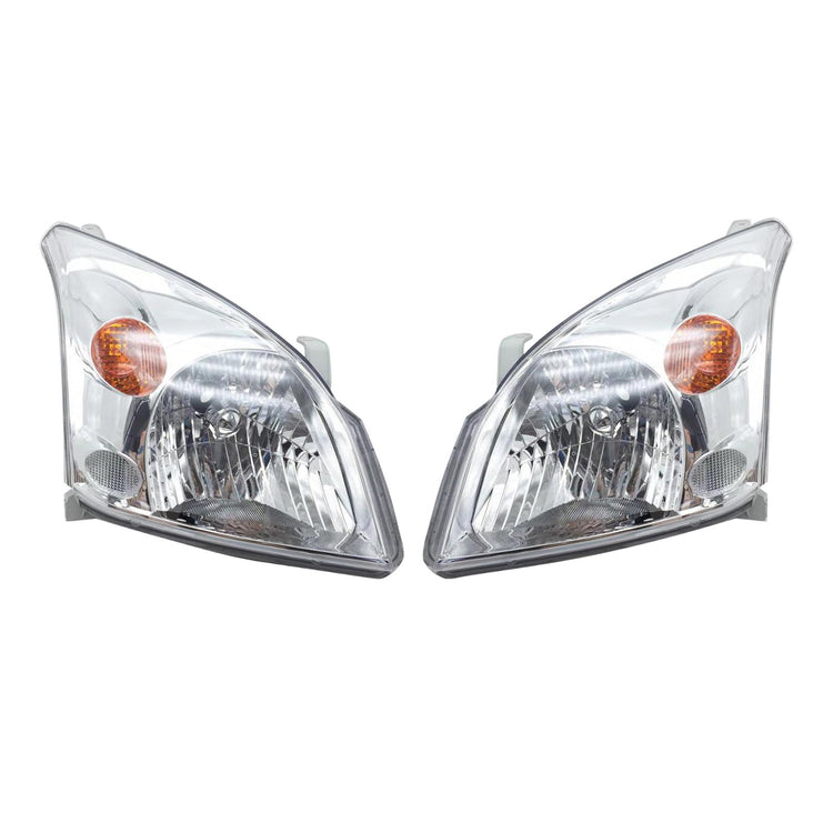 Chrome Headlight Pair Suitable For Toyota Landcruiser Prado 120 Series 2002-2009-0