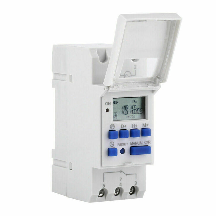 AU Local Digital LCD Power Programmable DIN Rail Timer Time Switch Relay AC 220V-2