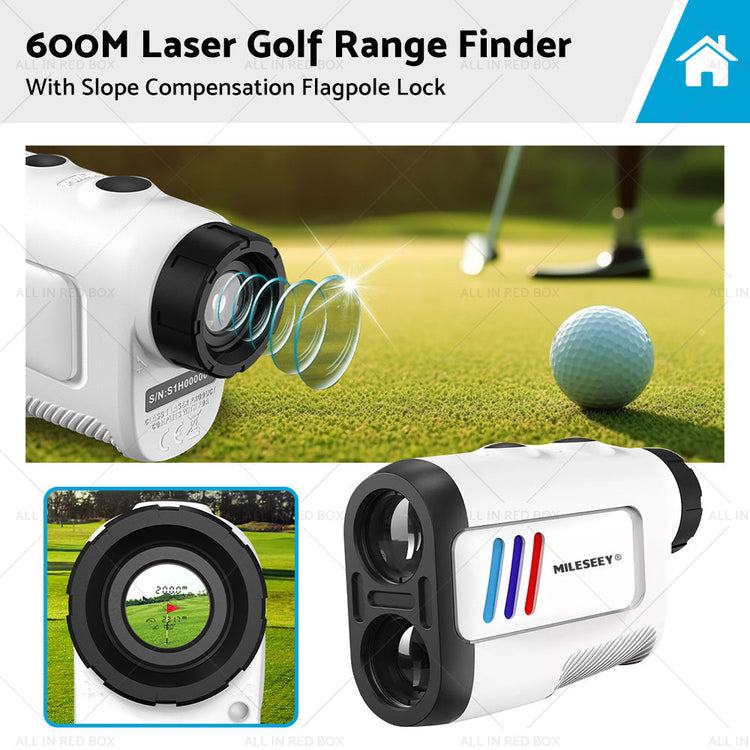 600M Laser Golf Range Finder with Slope Compensation Flagpole Lock-0