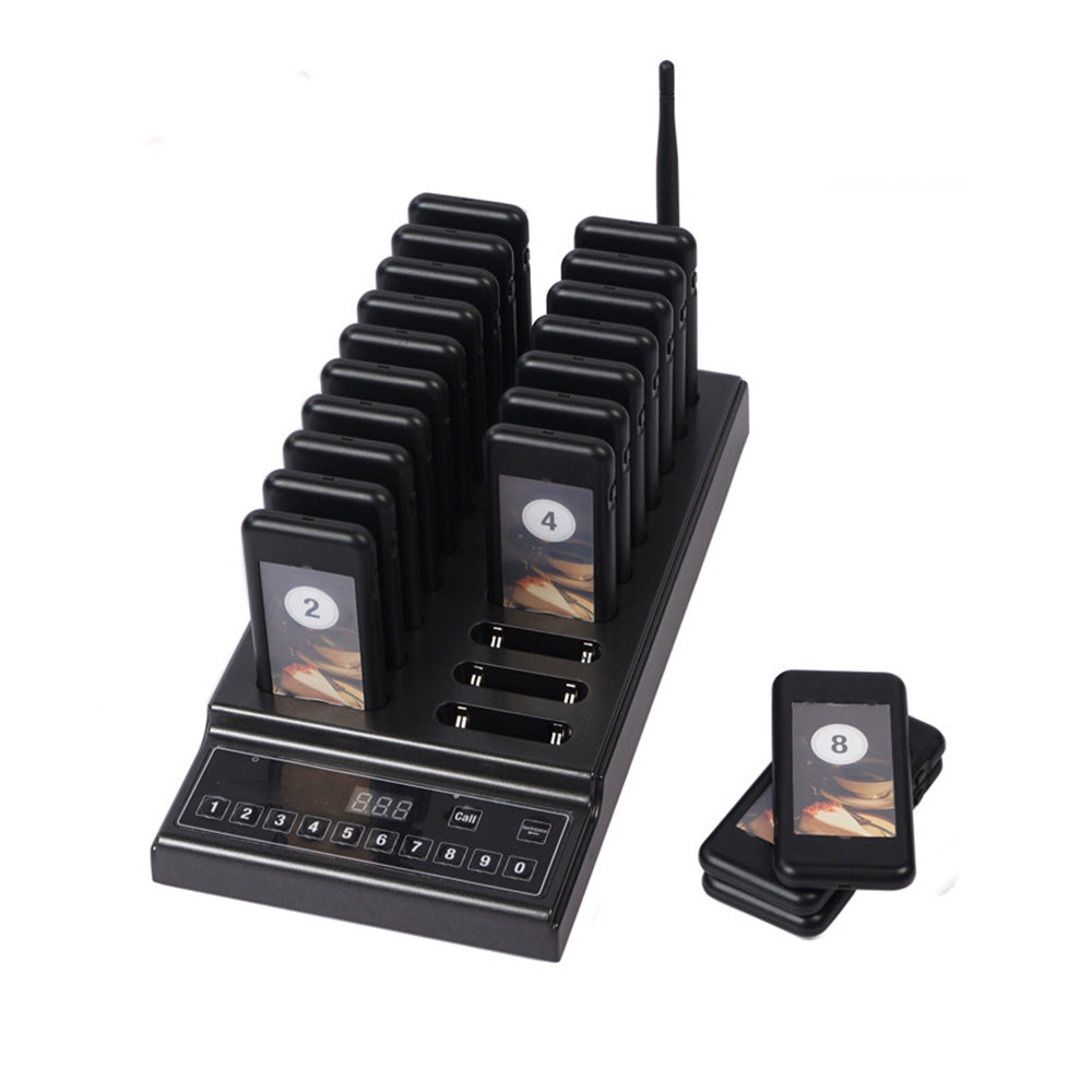 20 Restaurant Coaster Pager Guest Call Wireless Paging Queuing Calling System-1