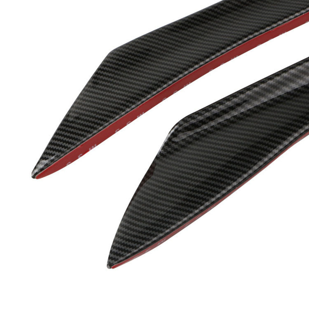 4x Carbon Fiber Bumper Fin Canard Splitter Diffuser Valence Spoiler Lip-2